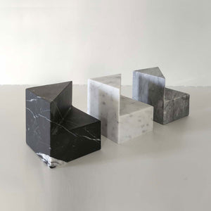 Grey Step - Bardiglio marble book holder by Fp Art Collection - Fp Art Online