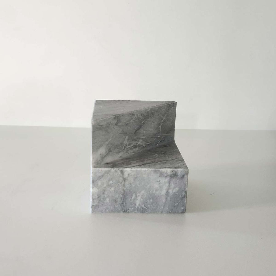 Grey Step - Bardiglio marble book holder by Fp Art Collection - Fp Art Online