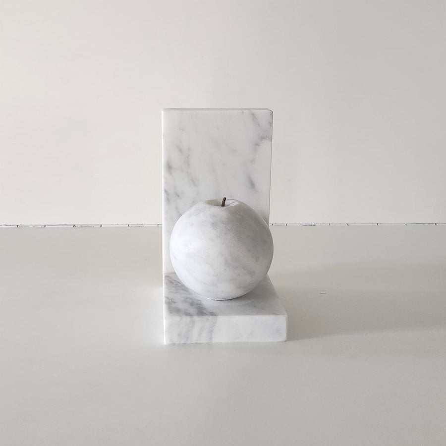 White Apple - Carrara marble book holder by Fp Art Collection - Fp Art Online