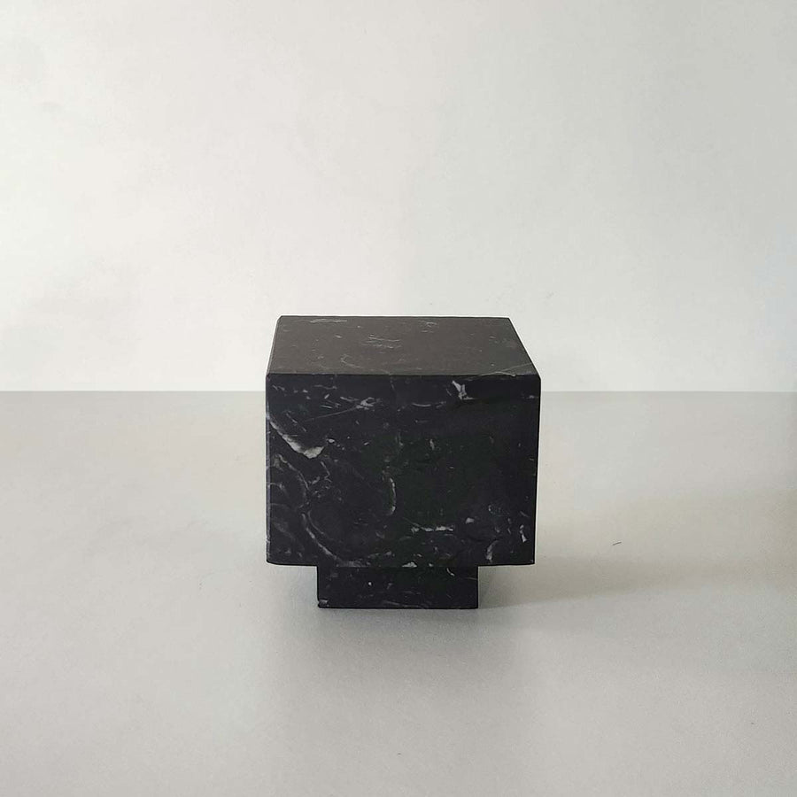 Black Cube - Black Marquina marble book holder by Fp Art Collection - Fp Art Online