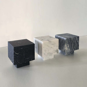 Black Cube - Black Marquina marble book holder by Fp Art Collection - Fp Art Online