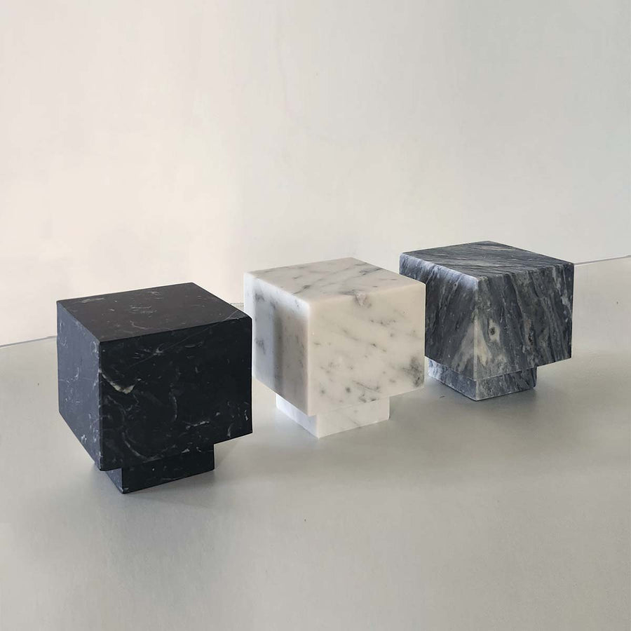 Black Cube - Black Marquina marble book holder by Fp Art Collection - Fp Art Online