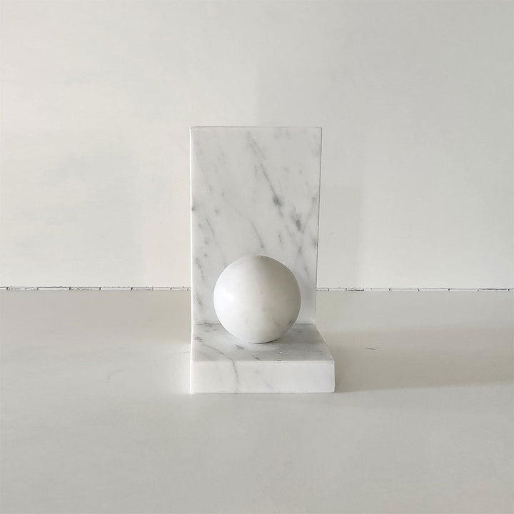 White Sphere - Carrara marble book holder by Fp Art Collection - Fp Art Online