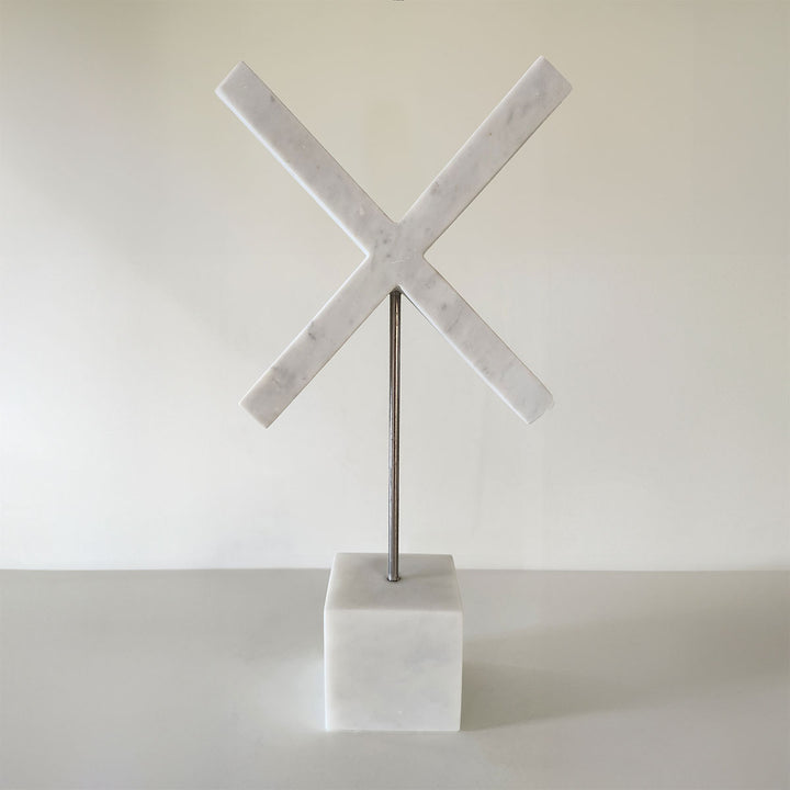 Orbital X - Handmade shelf sculpture in marble by Fp Art Collection - Fp Art Online