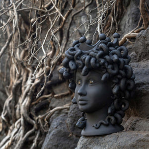 Medusa - Matt finished terracotta vase by Boemi Stefania - Fp Art Online