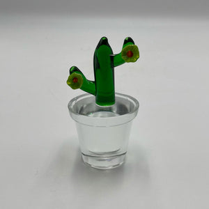 Mini Cactus 2 - Hand-blown glass sculpture by Fornace Mian - Fp Art Online