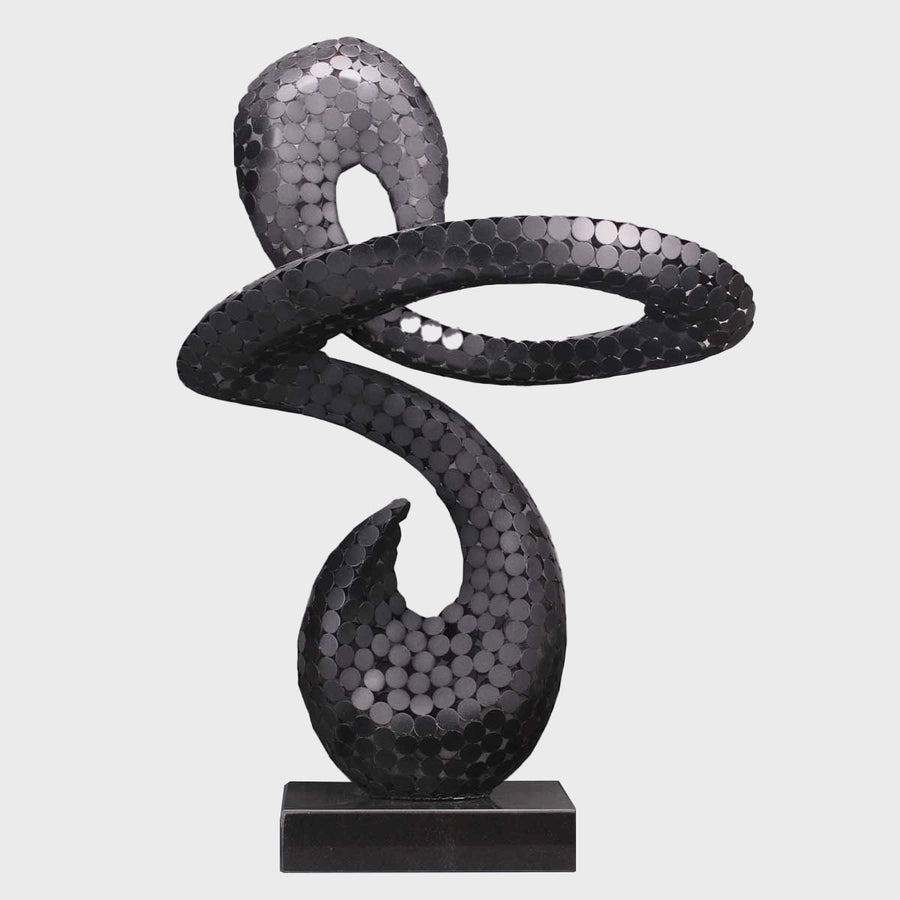 Coins - Metal sculpture with black marble base by Fp Art Collection - Fp Art Online