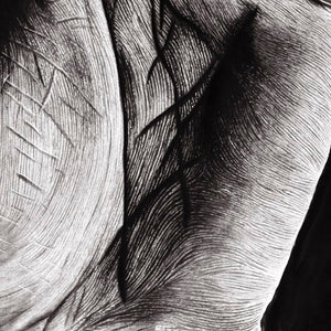 Not Just A Hand - Pure carbon and graphite on cotton paper by Provaso Davide - Fp Art Online