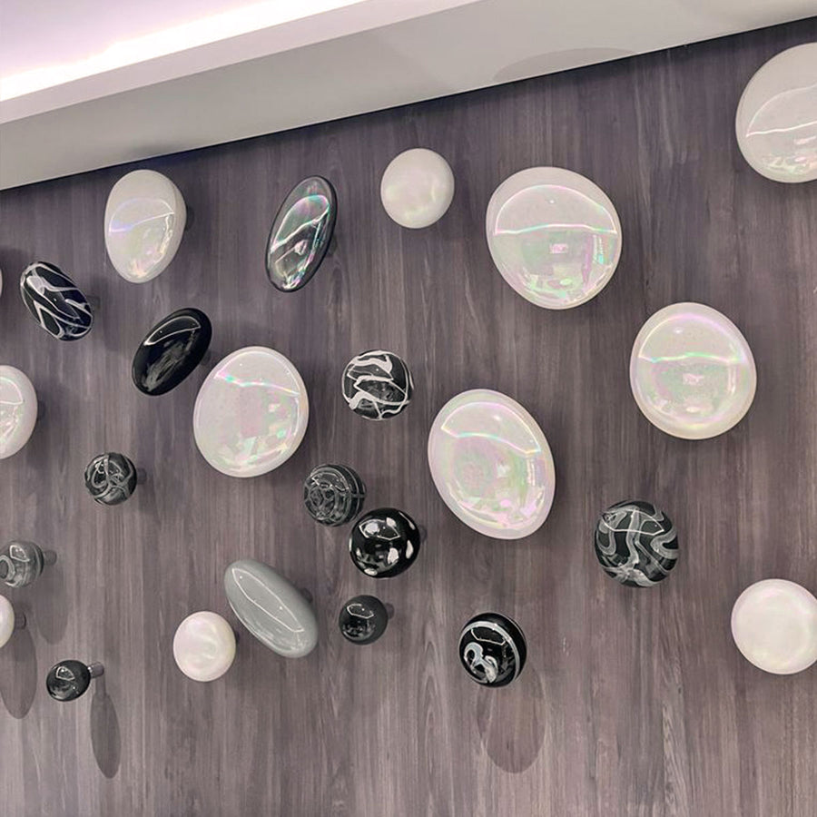 Pebble Wall - Handcrafted Murano glass spheres, create your own sculpture by Fp Art Collection - Fp Art Online