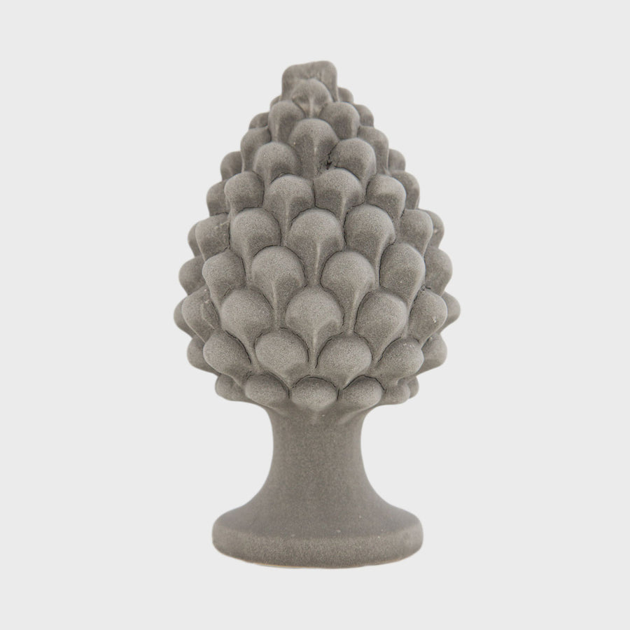 Pine Cone Neutral - Ceramic sculpture, glazed by immersion by Agaren - Fp Art Online