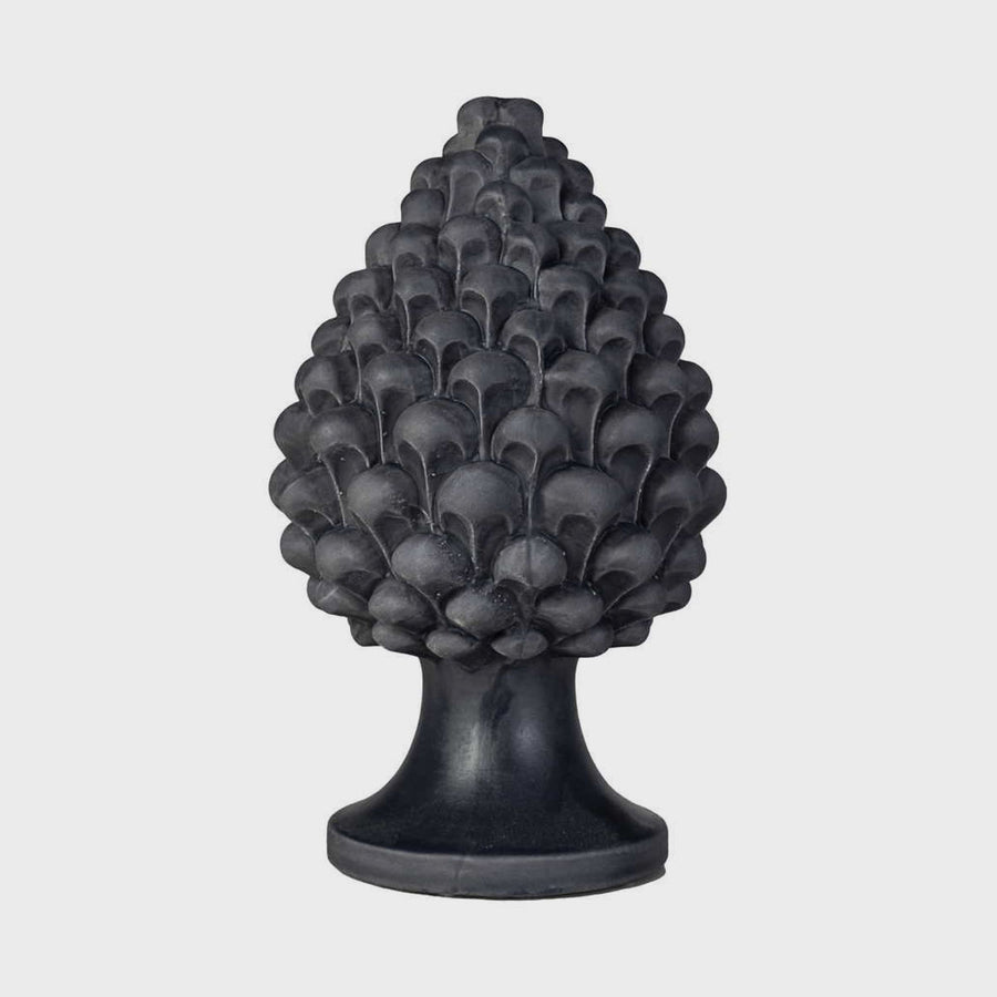 Pine Cone Neutral - Ceramic sculpture, glazed by immersion by Agaren - Fp Art Online