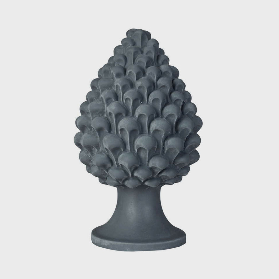 Pine Cone Blue - Ceramic sculpture, glazed by immersion by Agaren - Fp Art Online