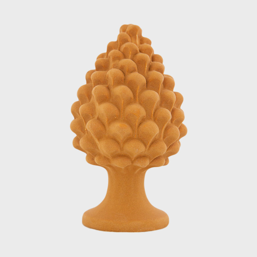 Pine Cone Earthy - Ceramic sculpture, glazed by immersion by Agaren - Fp Art Online