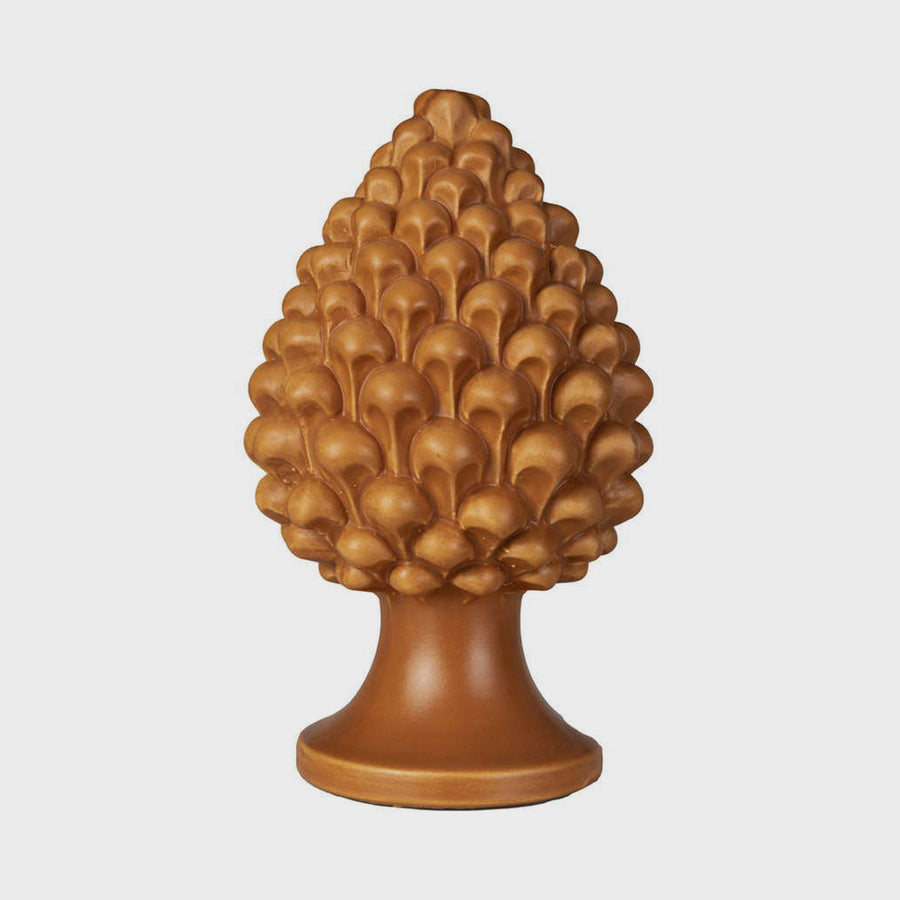 Pine Cone Earthy - Ceramic sculpture, glazed by immersion by Agaren - Fp Art Online