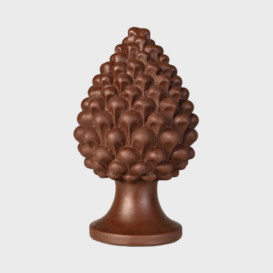 Pine Cone Earthy - Ceramic sculpture, glazed by immersion by Agaren - Fp Art Online