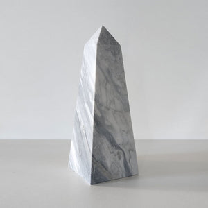 Grey Pyramid - Bardiglio marble shelf object by Fp Art Collection - Fp Art Online