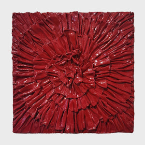 Red Passion (Mini) - Moulded canvas, acrylic and resin on panel by Wahl Johanna - Fp Art Online