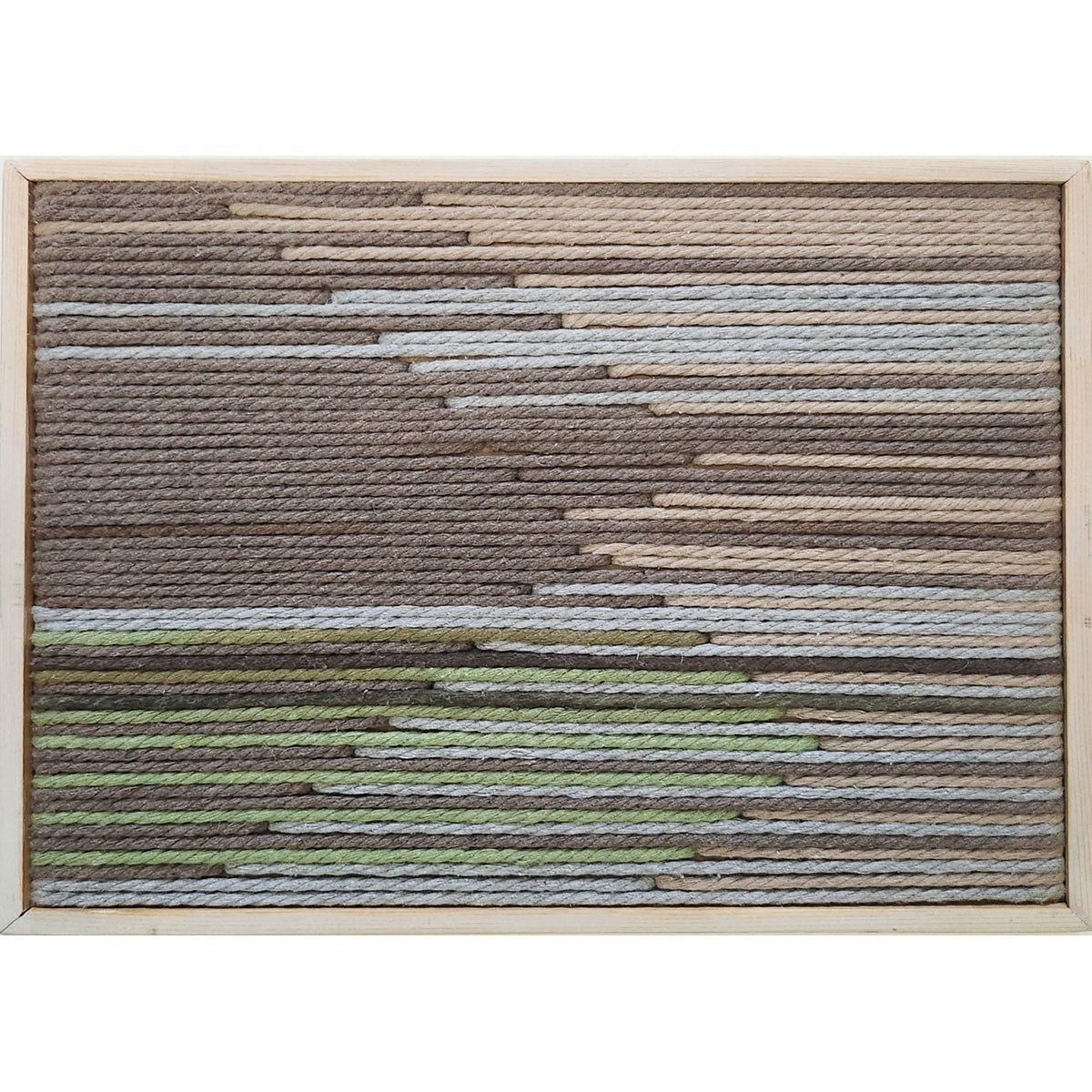 Sand Rope - Hand-colored cotton ropes wall panel with Okoume timber ...