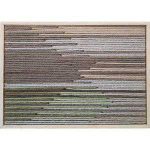 Sand Rope - Hand-colored cotton ropes wall panel with Okoume timber frame by Fp Art Collection - Fp Art Online