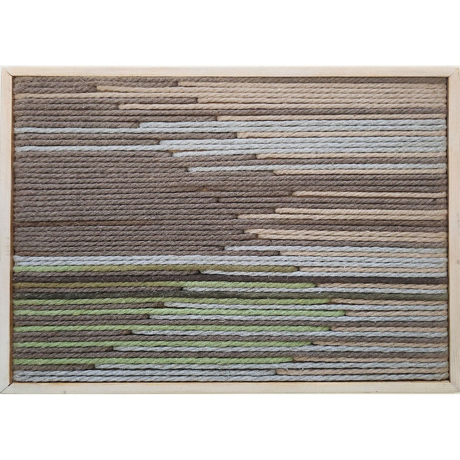 Sand Rope - Hand-colored cotton ropes wall panel with Okoume timber ...