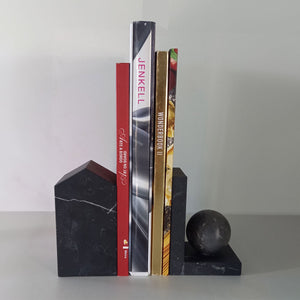 Black Sphere - Black Marquina marble book holder by Fp Art Collection - Fp Art Online