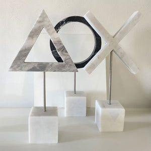 Orbital Circle - Handmade shelf sculpture in marble by Fp Art Collection - Fp Art Online