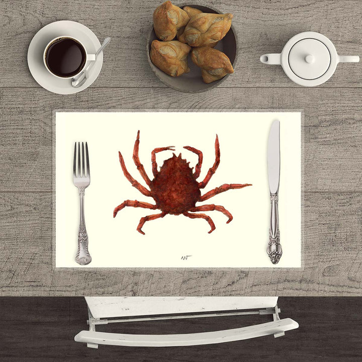 Spider Crab Placemats with waterproof print pencil drawing by Placemats - Fp Art Online