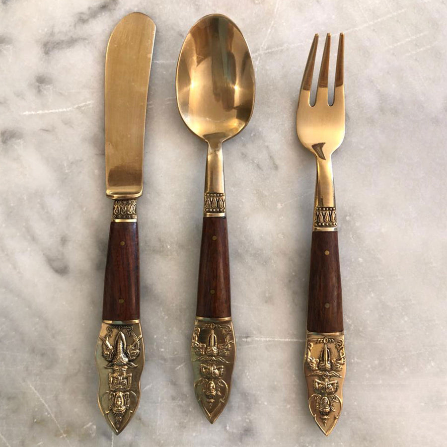 Thai Cutlery Vintage Set for 6 (1970) Wedding Gift by Fp Art Tableware - Fp Art Online