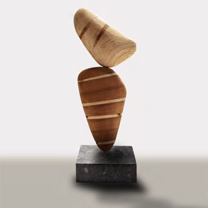 Pebbles - Handmade shelf sculpture in timber by Fp Art Collection - Fp Art Online