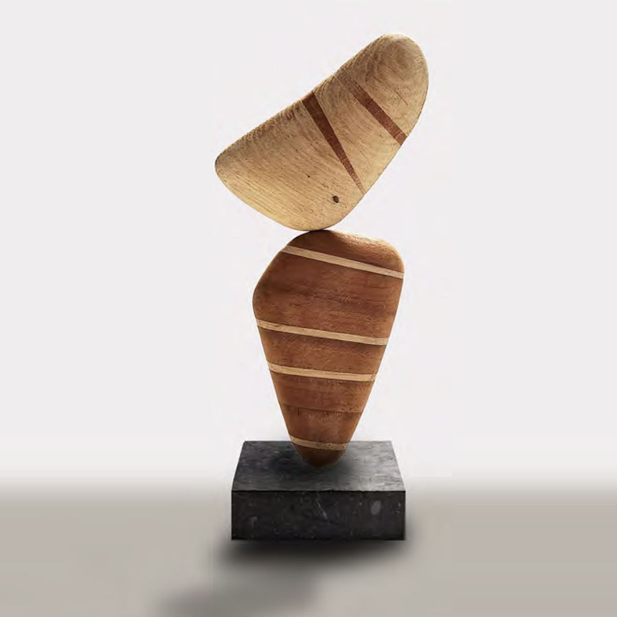 Pebbles - Handmade shelf sculpture in timber by Fp Art Collection - Fp Art Online