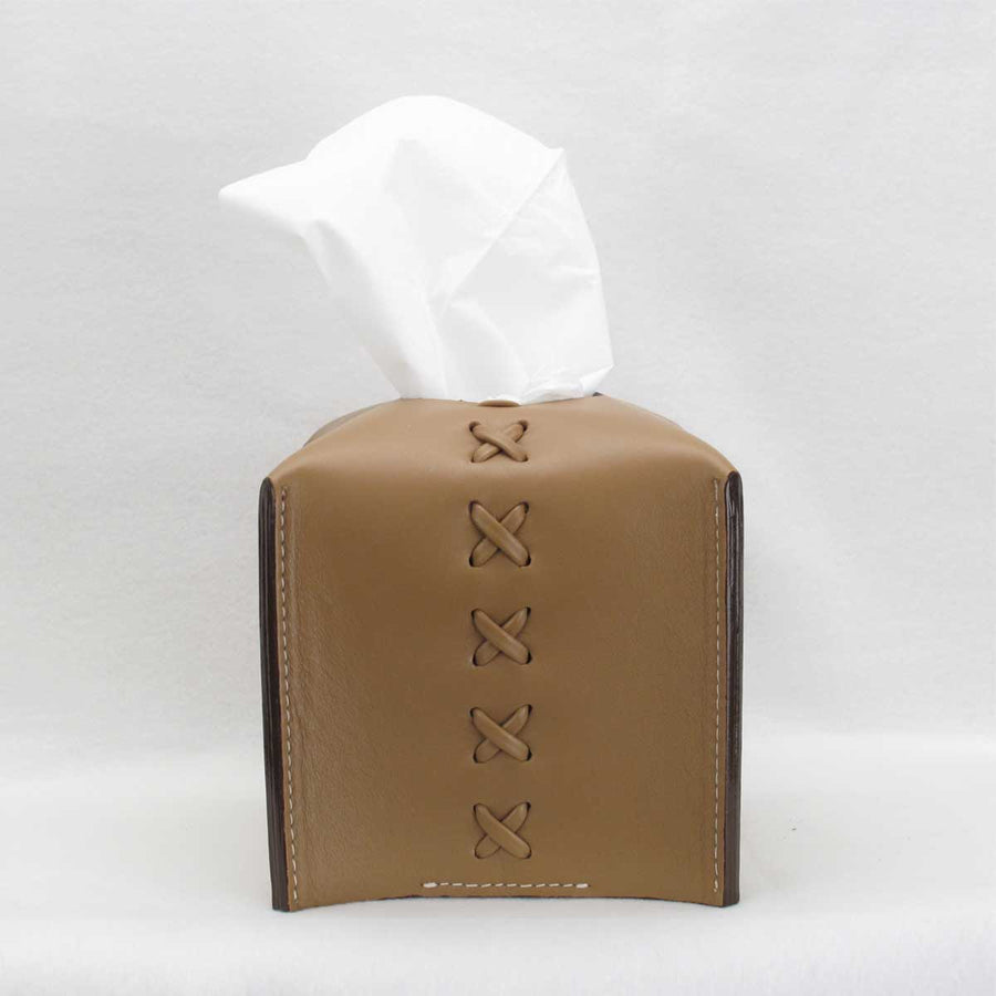 Square Leather Tissue Box by Fp Art Collection - Fp Art Online