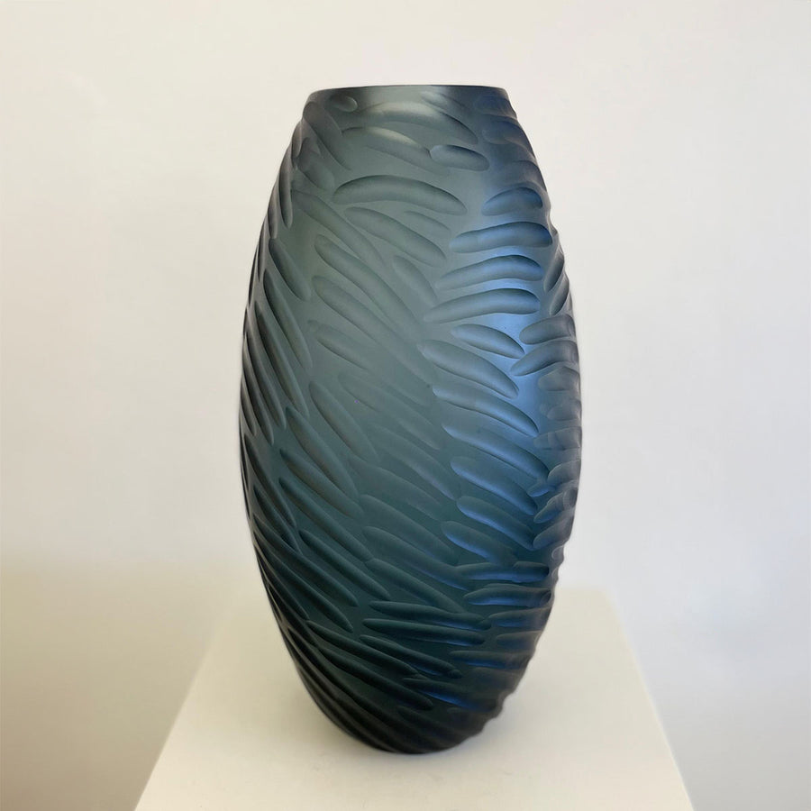 Battuto Multirighe - Blown and ground Murano glass vase by Fp Art Collection - Fp Art Online