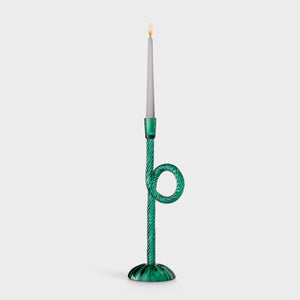Venetian Knot - Mouth-blown Murano glass candlestick holder by Aina Kari - Fp Art Online
