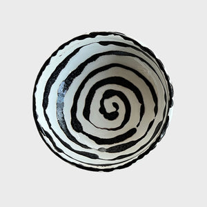 "Vertigo" Small Bowl, Handmade ceramic plate by La Falce Giovanna - Fp Art Online
