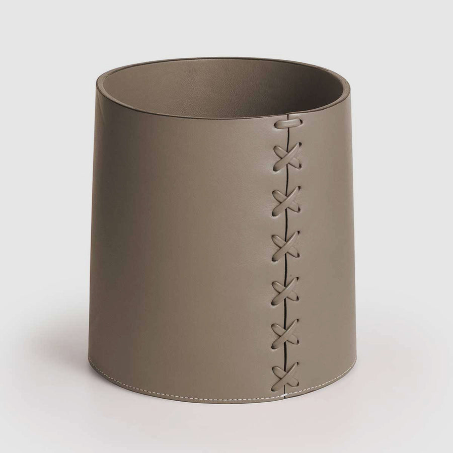 Handmade Leather Waste Bin by Fp Art Collection - Fp Art Online