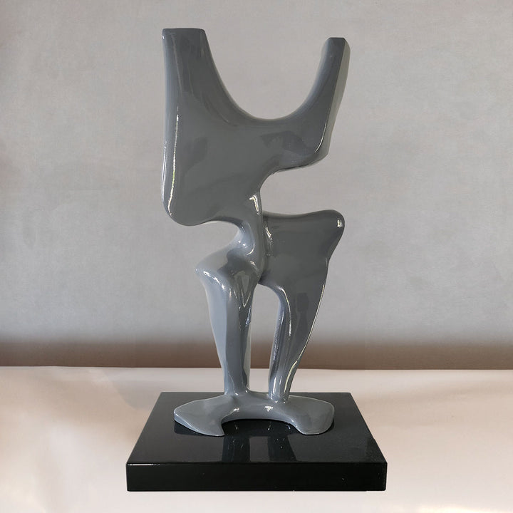 Grey Whispers (Glossy) - Handmade shelf sculpture in fiberglass by Fp Art Collection - Fp Art Online