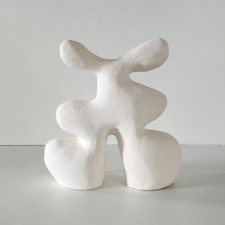 White Bunny - Handmade shelf sculpture in terracotta by Fp Art Collection - Fp Art Online