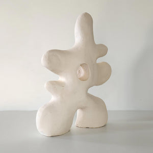 White Embrace - Handmade shelf sculpture in ceramic by Fp Art Collection - Fp Art Online