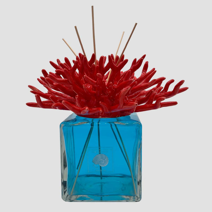 Red Coral 2500ml - Handmade ceramic and glass room fragrance diffuser by Battista Emanuela - Fp Art Online
