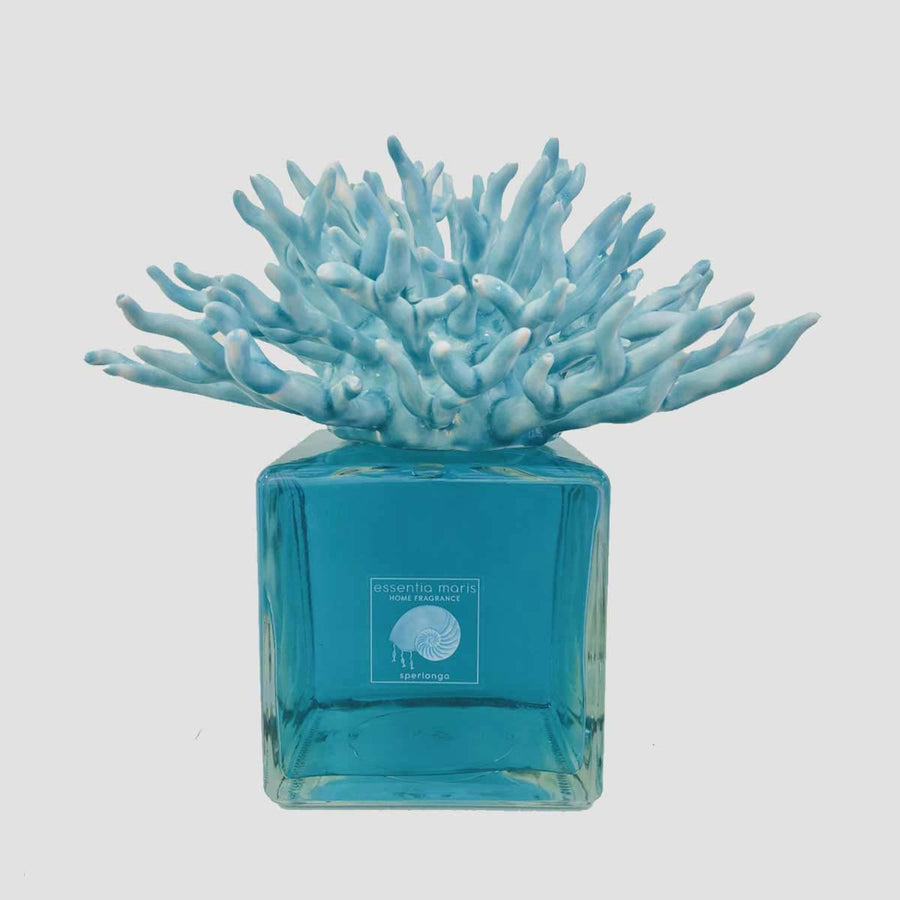 Turquoise Coral 500ml - Handmade ceramic and glass room fragrance diffuser by Battista Emanuela - Fp Art Online