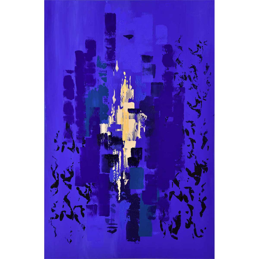 Abissi - Mixed technique with 24-carat gold leaf by Steardo Fulvia Fermi - Fp Art Online