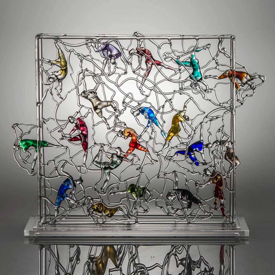 Aquarium Multi - Soft glass flamework sculpture by Bonaventura Mauro - Fp Art Online