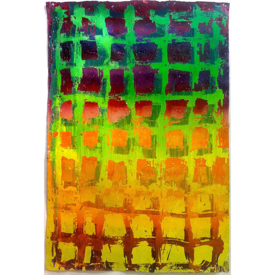 Autumn Grid (Viscardi), November 2013 - Acrylic pigment dispersion and enamel on canvas by Wolf Noam Ben - Fp Art Online