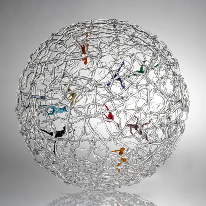 Biosphere (9 figures)- Soft glass flameglass sculpture by Bonaventura Mauro - Fp Art Online