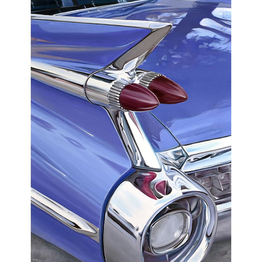 Blue Back Caddy - Oil paint on canvas by Mini Daniele - Fp Art Online