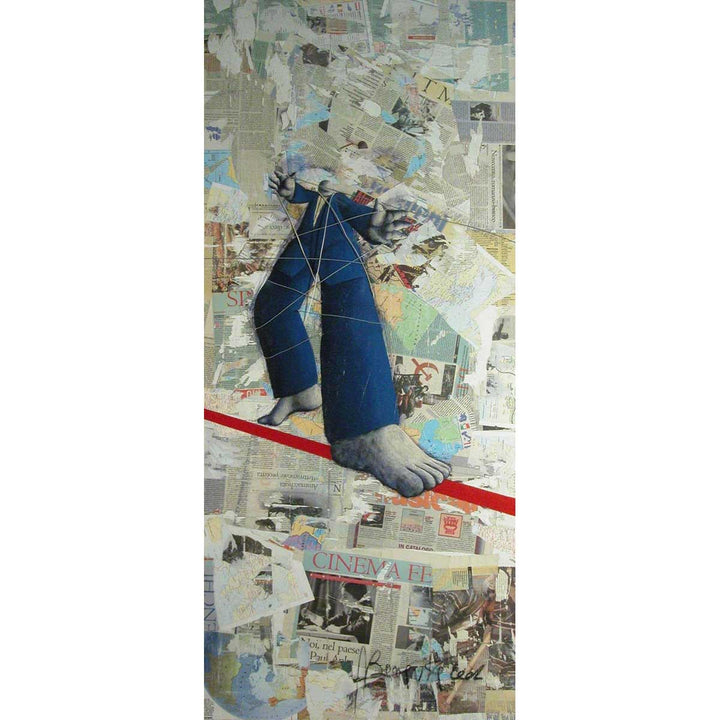 Senza Titolo #2 - Oil and collage on canvas by Bonavita Alfonso - Fp Art Online