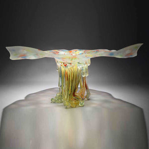 Butterfly - Fused glass sculpture with photoluminescence effect by Forti Daniela - Fp Art Online