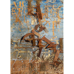 Carta da Zucchero - Mixed media on canvas and corten steel by Benetta Enrico - Fp Art Online