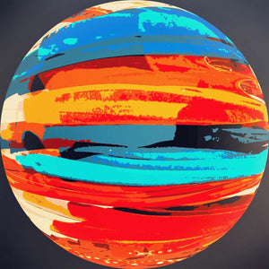 Celebration Planet - Manipulated 7-colors HD digital photography on anti-reflective plexiglas by Cagnani Ivan - Fp Art Online