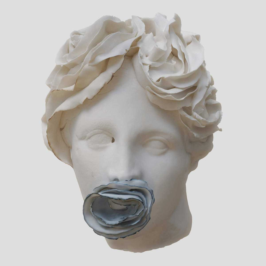 Come tu mi Vuoi #1 - Porcelain sculpture, moulding for the face and manual for leaf elements by Amedeo Annalia - Fp Art Online